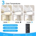 thumbnail image 5 of ALKAFY 52-inch White Modern Ceiling Fan for Living Room, Bedroom with LED Light, Remote Control, 3 ABS Blades, 1520 LM, 6-Speed Quiet DC Motor, 5 of 12