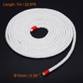 thumbnail image 2 of Unique Bargains 22.97ft x 0.39inch Ceramic Fiber Rope, Square Braided Rope High-Temperature Gasket Seal for Boiler Furnace Oven Kiln Casting, White, 2 of 5