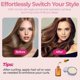 thumbnail image 3 of Heatless Curlers for Long Hair with Hooks, Soft Flannel Coating, Overnight Heat Styling, Black, 3 of 4