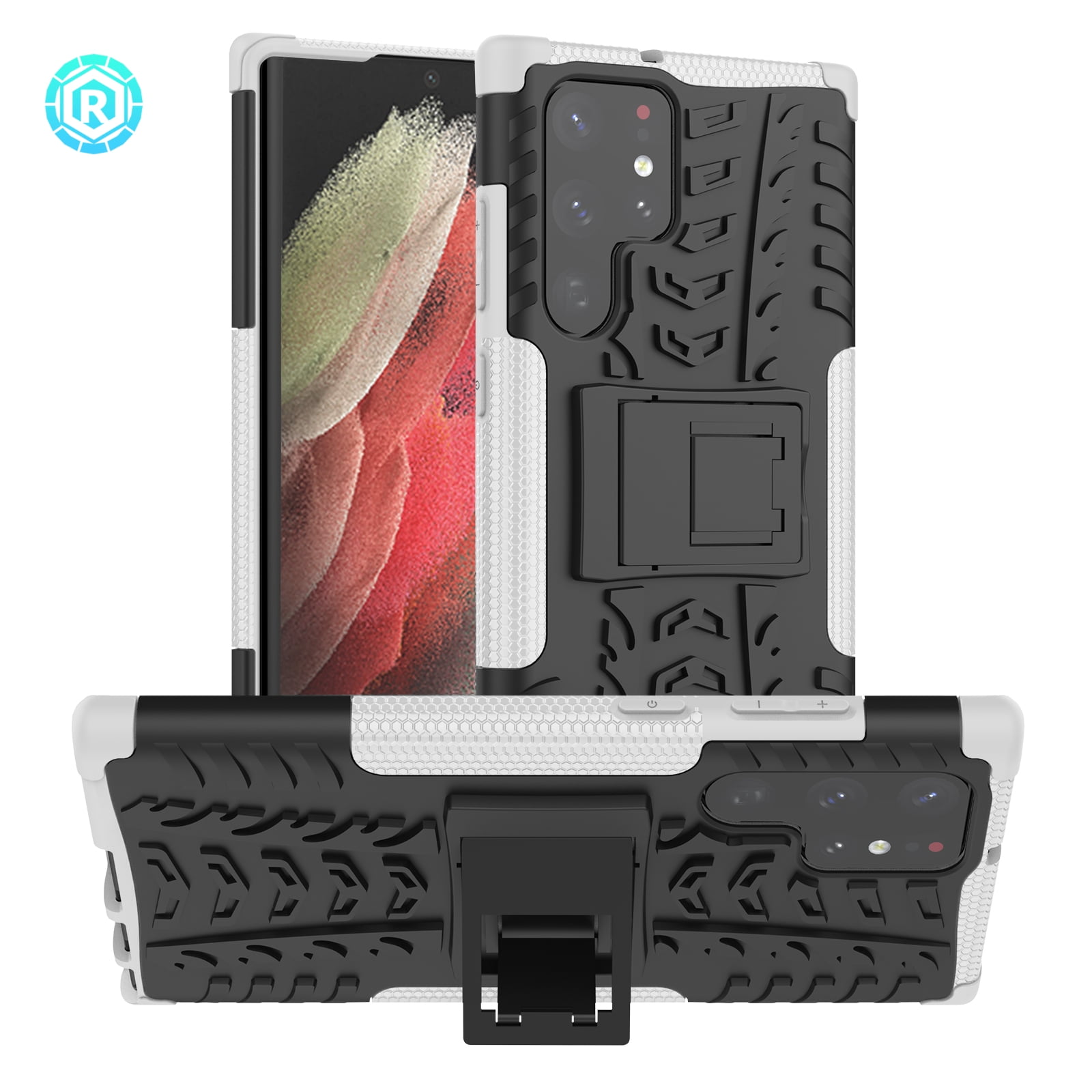 Dteck for Samsung Galaxy S22 Ultra Case, With Kickstand Heavy Duty