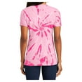 thumbnail image 2 of Womens Tie-Dye V-Neck Cotton Tee Pink 3X-Large, 2 of 6