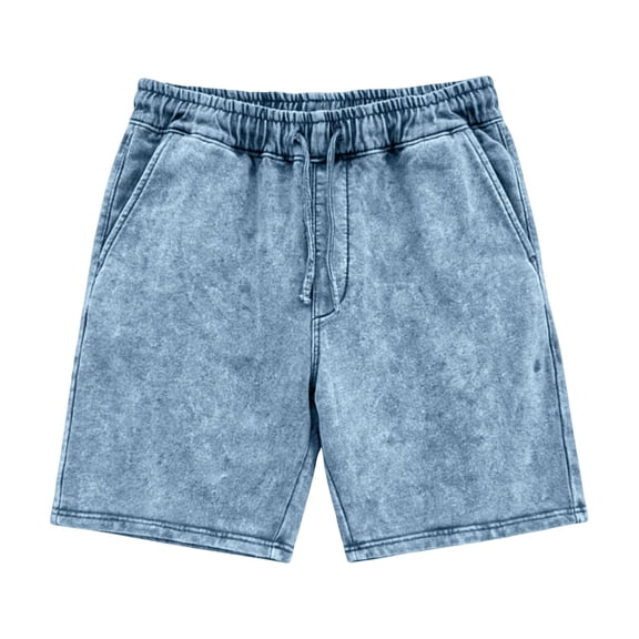 Bainana Men Casual Denim Shorts Drawstring Elastic Waisted Soft Breathable Jeans Shorts With Pockets For Summer Streetwear