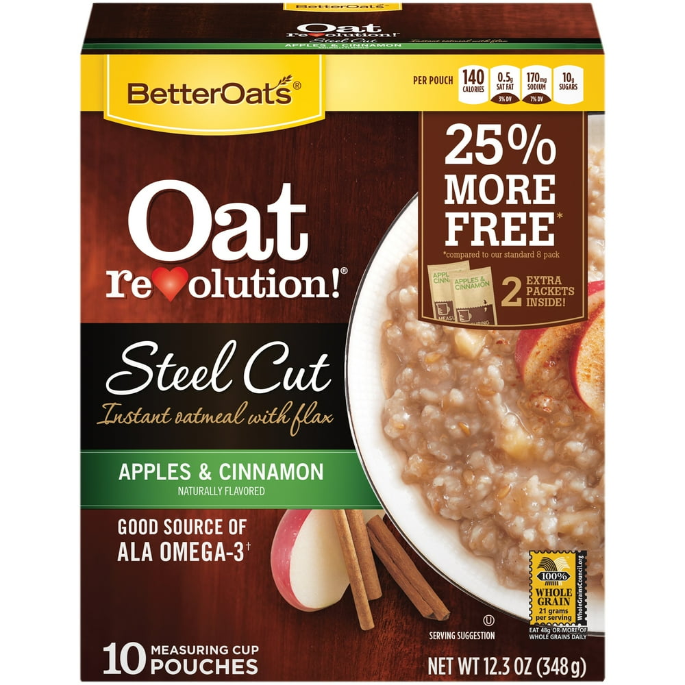 Better Oats® Oat Revolution!® Steel Cut Apples & Cinnamon Instant