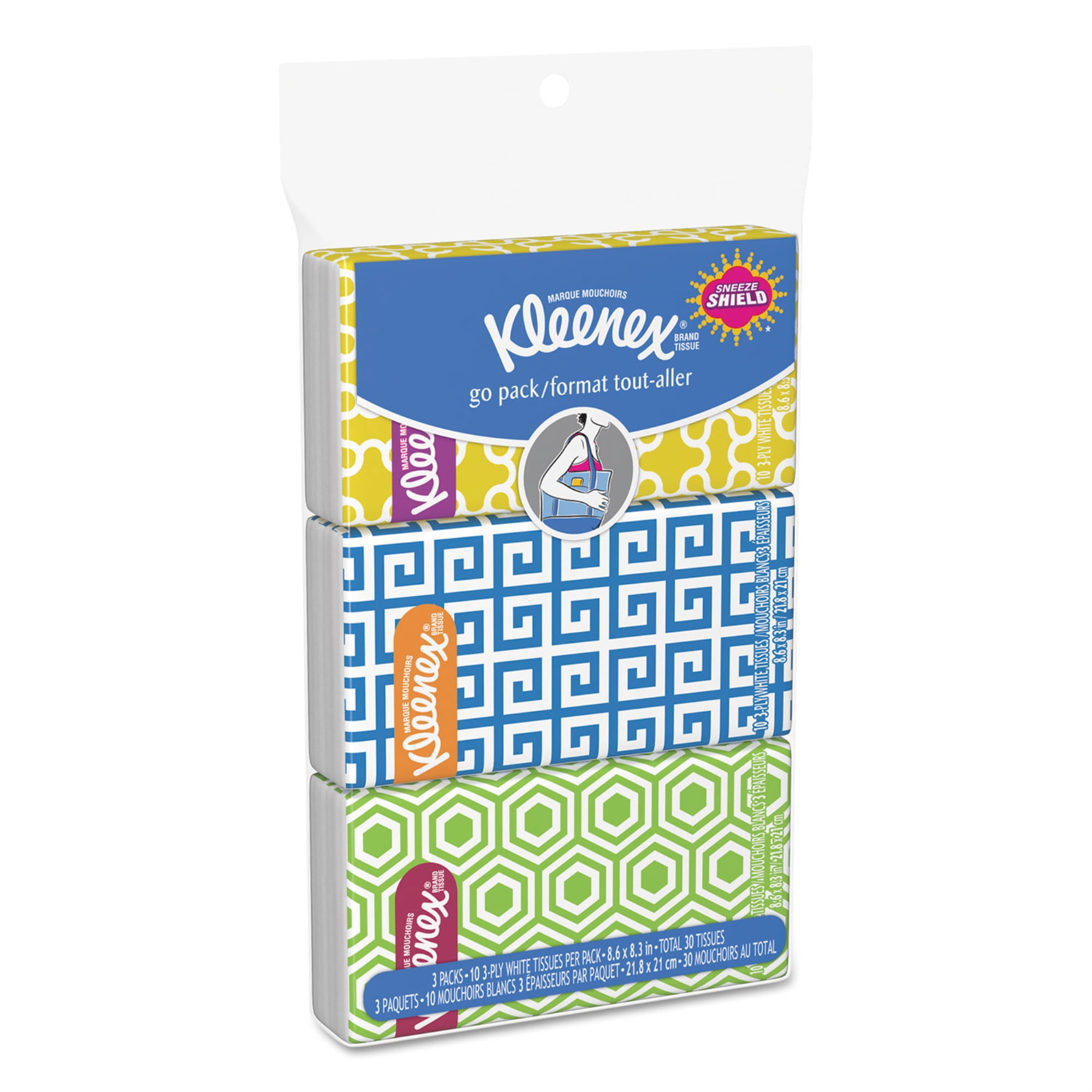 Kleenex On The Go Packs Facial Tissues ,TISSUE,KLNX FACIAL 3PLY