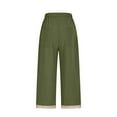 thumbnail image 5 of Nmnitkp Linen Pants Women Fashion 2025 Casual Lightweight Drawstring Elastic Waist Pants with Pockets Green,XL, 5 of 7