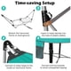 thumbnail image 5 of GETHFSA Folding Hammock with Stand, Indoor & Outdoor Portable Hammock with Side Pocket, Heavy-Duty Iron Frame, Turquoise, Supports Up to 330 lbs, 5 of 7
