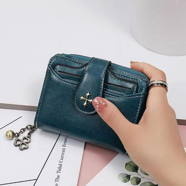 Small Wallet for Women Zip Bifold Vintage Wallet Goth Purse