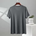 thumbnail image 5 of Men Super Soft V Neck | Modal T-Shirt for Men | Breathable, Tagless Performance Cotton Blend | All-Day Wear Big and Tall Size L-5XL Dark Gray, 5 of 5