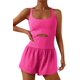 thumbnail image 1 of Mono deportivo de una pieza para mujer, pantalones cortos de gimnasio, ropa deportiva con bolsillo trasero con cremallera, 1 of 3
