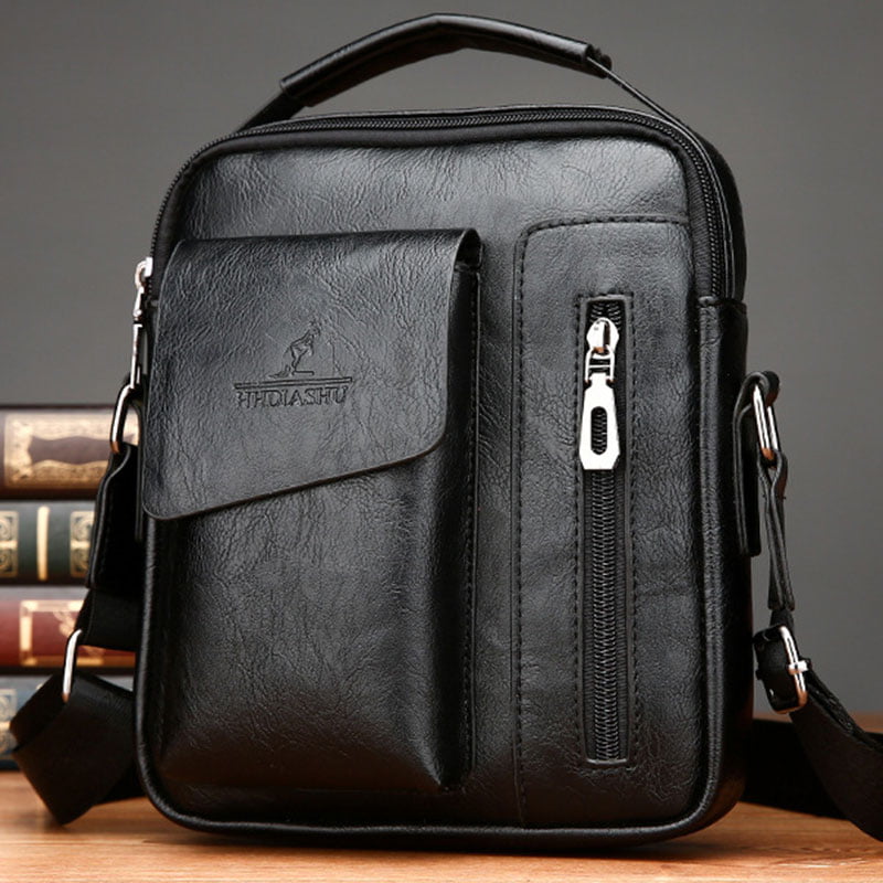 KUDOSALE - Men Genuine Leather Briefcase Business Pocket Bag Shoulder ...