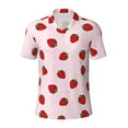 thumbnail image 2 of Daiia Strawberry Pattern Men’s Polo Shirts,Solid Deck Shirt,Classic Fit, Breathable Cotton Polo for Casual and Sport Wear-, 2 of 7