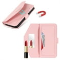 thumbnail image 2 of Jiahe Cover for iPhone 14, Wallet Phone Case with Card Holder,Shockproof Magnetic with Adjustable Shoulder Strap Slip Leather Stand Built-in Mirror Full Body Protector Cover, pink, 2 of 6