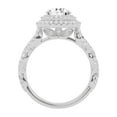 thumbnail image 2 of Unique Moments Lab Grown 2 ct Round Cut Diamond Halo Infinity Engagement Ring 14K White Gold, 2 of 6