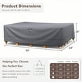 thumbnail image 7 of Unnifurnzi Patio Furniture Covers-Outdoor Furniture Covers Waterproof for 5 Pieces Patio Set 600D Heavy Duty Outdoor Sectional Cover for Furniture Couch Sofa Chair 90" L × 68" W × 28" H-Gray, 7 of 7