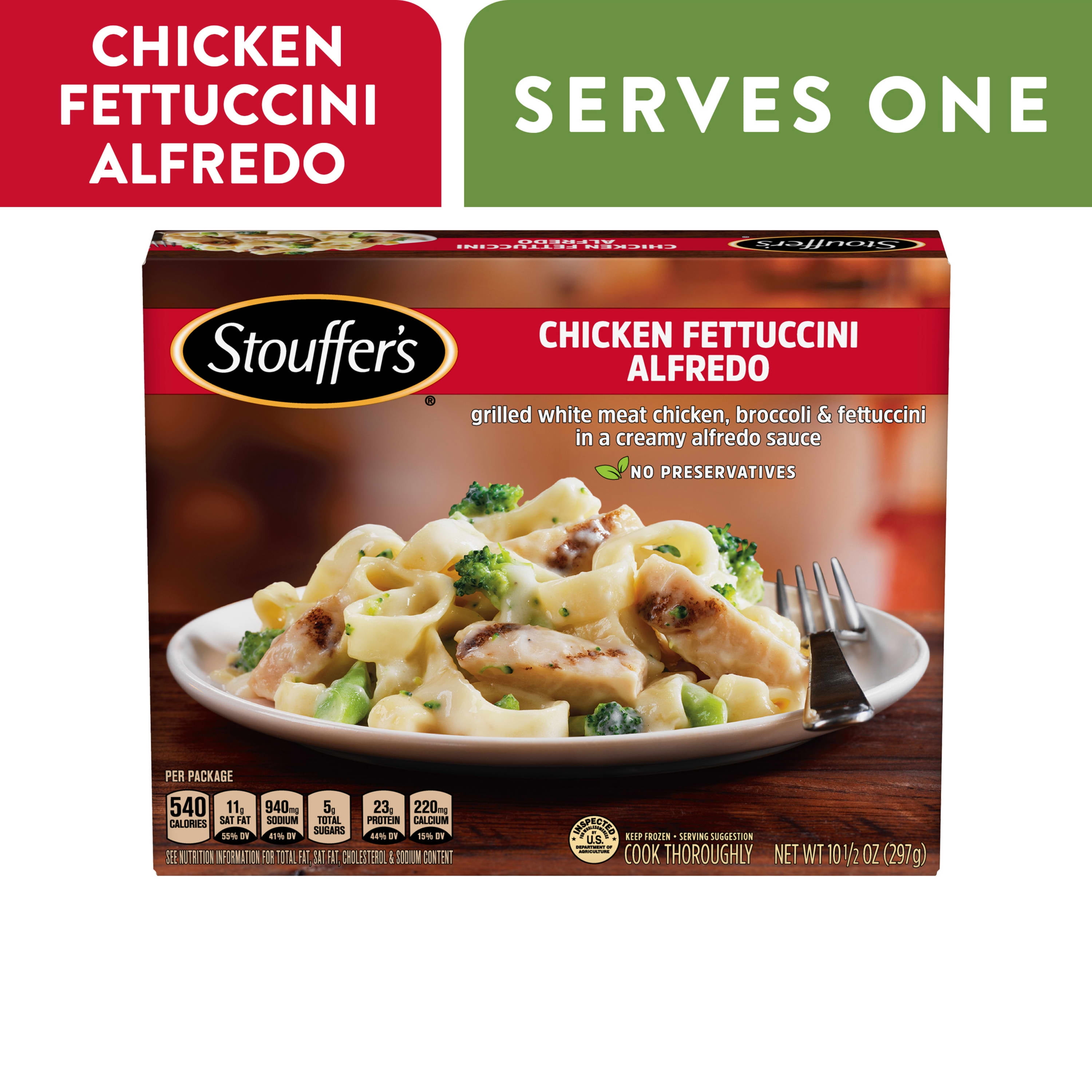 Stouffer's Chicken Fettuccini Alfredo Frozen Meal, 10.5 oz (Frozen)