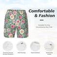 thumbnail image 3 of Balery Rose Flowers Mens Swim Trunks Swim Shorts for Men Quick Dry Inseam Beach Shorts with Compression Liner Pocket-X-Large, 3 of 9