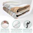thumbnail image 4 of Queen Quilt Set 90''x96'', Brown Coastal Beach Lightweight Bedspread Coverlet Set with 2 Pillow Shams, Retro Farmhouse Ocean Waves Striped Breathable All Season Quilt Bedding for Bedroom/Guest Room, 4 of 9