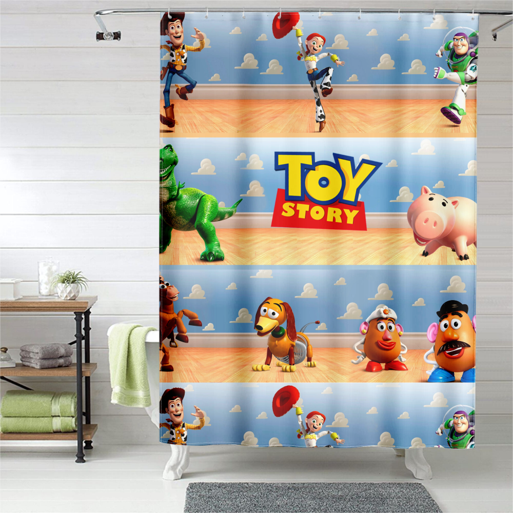 Toy Story Lotso Woody Buzz Lightyear Curtains Lightweight Shower