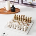 thumbnail image 7 of Radicaln White and Green Marble Chess Set 12 Inch Handcrafted Game Board – Premium Strategy Gift for Dad, Husband or Mentor – Father’s Day Present, 7 of 7