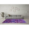 thumbnail image 3 of Ahgly Company Indoor Rectangle Solid Purple Modern Area Rugs, 2' x 5', 3 of 4