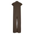 thumbnail image 6 of Cutuoiiu Women's Fashion Button Down Linen Jumpsuit with Rolled Cuffs and Pockets for Spring and Summer Looks Gifts, 6 of 8