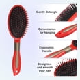 thumbnail image 3 of 1 cepillo para el pelo, cepillo para desenredar para mujeres y hombres, cepillo para el pelo para cabello liso, rizado, largo, corto, grueso, fino, seco, rojo, plástico, 3 of 7