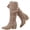 BeigeMF 961, variant on LOVE STEETLY Women's Knee High Slouchy Boots, Pointed Toe Chunky Heel Casual Versatile Stylish Comfort Winter Tall Boot.