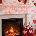 thumbnail image 3 of Creatine Valentines Day Lights 10FT 30LEDS Heart Lights Battery Operated Red White Heart String Lights With Timer Heart Hairy Lights Valentines For Home Indoor, 3 of 4