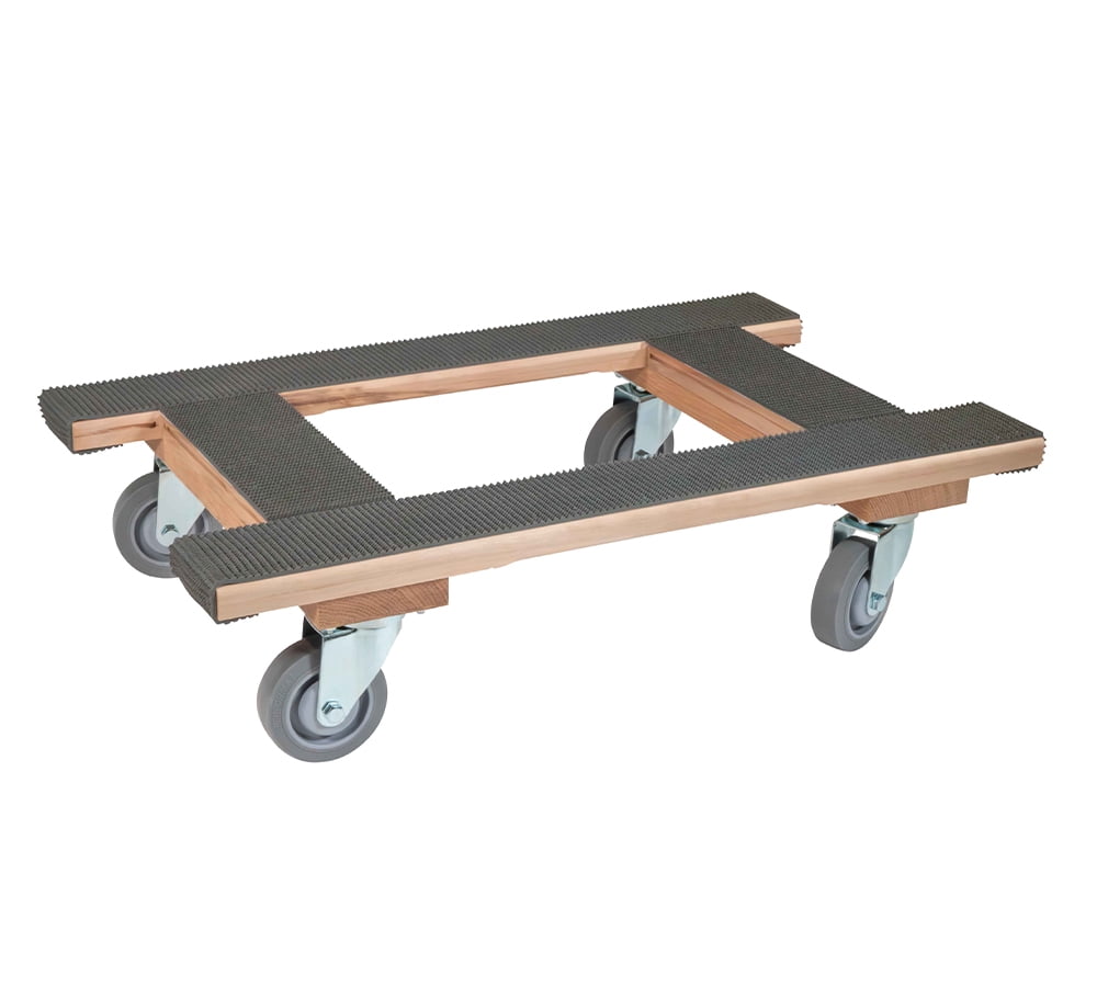 2 Pack 18"x30" H Shape Moving Dolly with Non Marking Wheels - 1000 lbs Capacity Heavy Duty Furniture Dolly with 4" Casters & Rubber belting