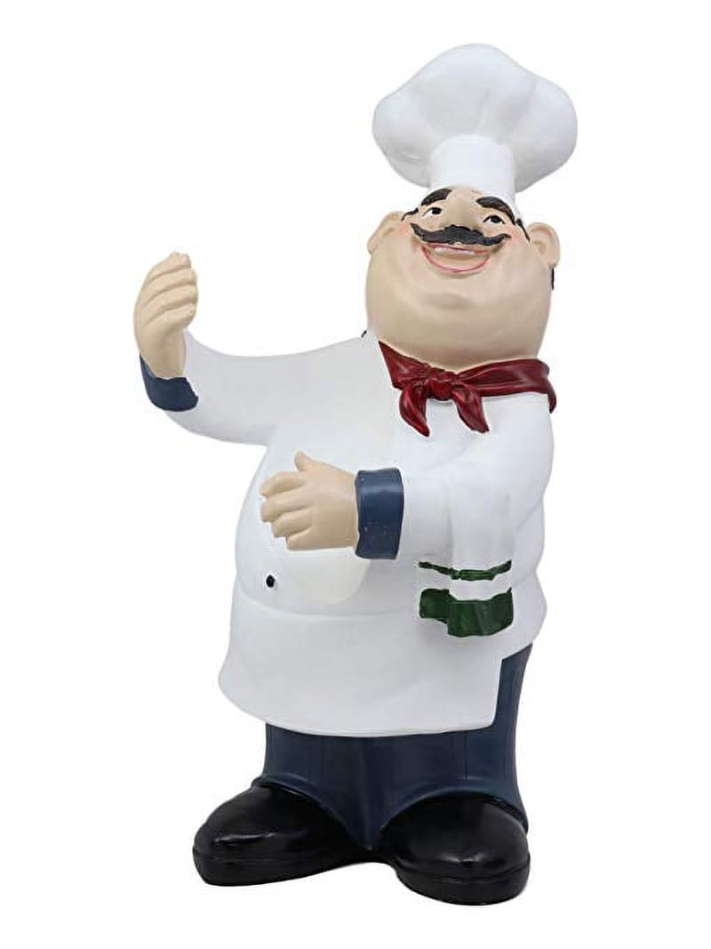 Wine Bar & Bistro 置物 Ebros Large Chef Bistro Cook Hugging Bottle Wine Holder Figurine
