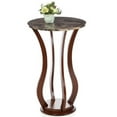thumbnail image 4 of Kingfisher Lane Support de Plante en Faux Marbre Marron et Gris, 4 of 5