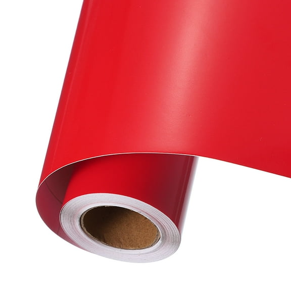 Uxcell Red Permanent Vinyl, 12 Inch x 14ft Adhesive Vinyl Roll for Decal Cutting, Signs, Scrapbooking, DIY Craft, Home Decoration
