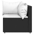 thumbnail image 5 of vidaXL 3 Piece Garden Lounge Set with Cushions Black Poly Rattan, 5 of 5