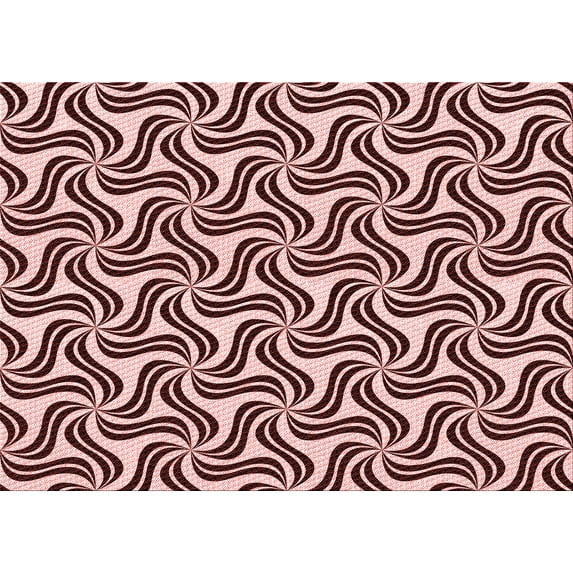 Ahgly Company Indoor Rectangle Patterned Deep Rose Pink Area Rugs, 4' x 6'