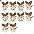 thumbnail image 2 of AURORA TRADE 10Pcs Cake Topper with Stick Xmas Themed Plastic Easy to Use Cake Insert Cards Decoration Supplies, 2 of 8