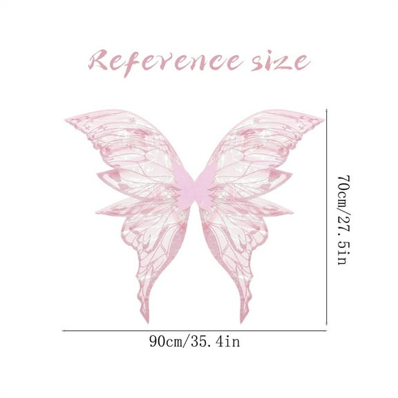SLYNSHome Fairy Wings for Adults,Butterfly Wings for Women Angel Wings Fairy Costume for Halloween Dress Up Party Favor - Pink