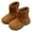 b#Brown457, variant on CAIVO Boys Winter Snow Boots Insulated Warm Short Booties Toddler Kids Outdoor Activities Child Versatile Shoes Solid Color Footwear