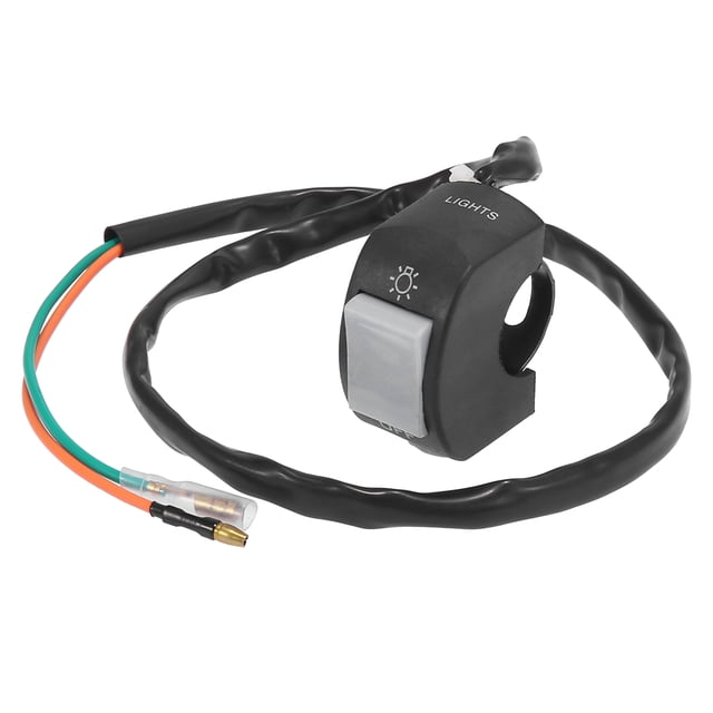 Unique Bargains Black 7/8' 22mm Motorcycle Handlebar Toggle Switch Headlight Switch with On Off Push Button