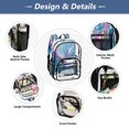 thumbnail image 5 of PVC Transparent Backpacks Clear Backpack for Travel and Outings Vibrant Colors Fish, 5 of 7