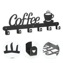 GOOHOCHY Wall Coffee Cup Rack Rectangular 1Set 17.0x5.5x1.4in