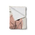 thumbnail image 2 of Live Laugh Love Soft Flannel Fleece Throw Blanket, Romance Valentine's Day Theme Calligraphy Art Heart Butterfly, Cozy Plush for Indoor and Outdoor Use, 70" x 90", Pale Pink Black White, by Ambesonne, 2 of 6