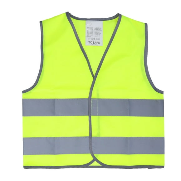 EeaseMX Chaleco de seguridad para niños, reflectante, para exteriores, para niños y niñas (amarillo, talla S)