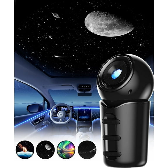 4 in 1 HD   Projector for Car, Portable Ceiling Light with 360° Rotation