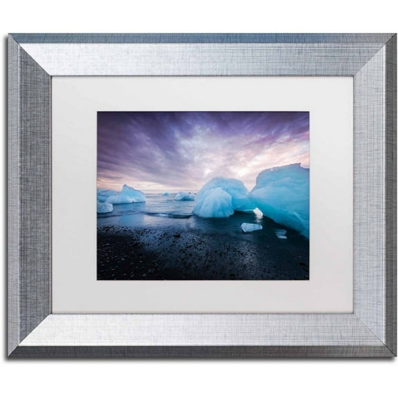 Trademark Fine Art 'Cold Light' Canvas Art by Philippe Sainte-Laudy, White Matte, Silver Frame