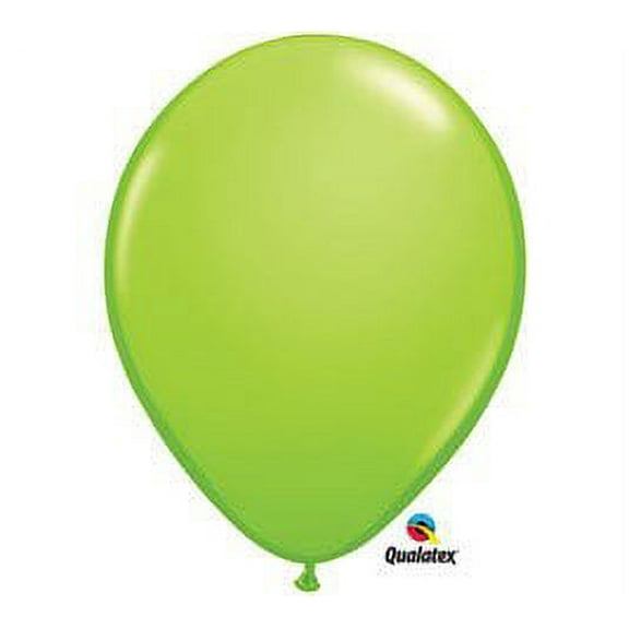 Qualatex - 5 Lime Green Latex Balloons (100ct)