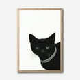 thumbnail image 3 of Elegant Black Cat With Diamond Collar Canvas Wall Art  Minimalist Luxury D&eacute;cor, 3 of 10