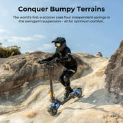 Ausom F1 MAX off Road Electric Scooter for Adults, 1400W Dual Motor, 62 Miles Range, 45 mph Speed, 72% Uphill, E-ABS & Hydraulic Brakes, NFC Lock, Foldable E-Scooter with Lightings