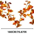 thumbnail image 3 of Fall Decor Fall Leaf Garland with Lights 5 Ft Artificial Hanging Vine Decor for Autumn Thanksgiving Decorations Indoor Outdoor Mantle Fireplace Wedding Party(A), 3 of 9