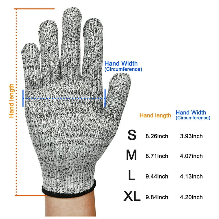 Level 5 Cut Resistant Gloves Safety Grip Woodworking Gloves Protective Cut  Proof Gloves for Men Anti Cut Work Gloves PU Coated Gardening Gloves  Comfortable Safety Cutting Gloves for Carving 
