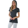 thumbnail image 7 of ToBeInStyle Women's Hooded Short Sleeve Knit Top, 7 of 7